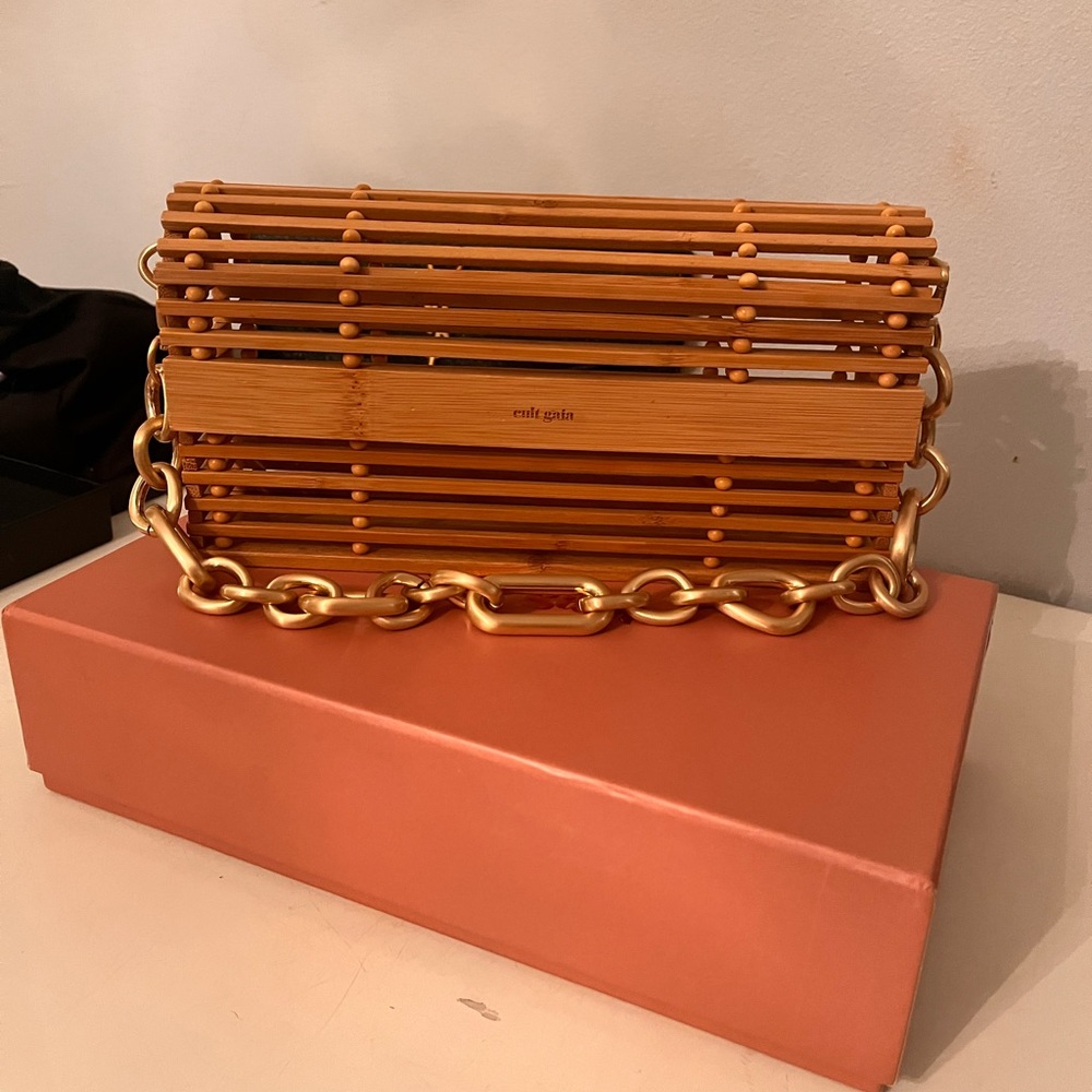 Cult gaia wooden bamboo bag. Like new, perfect condition